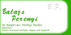 balazs perenyi business card